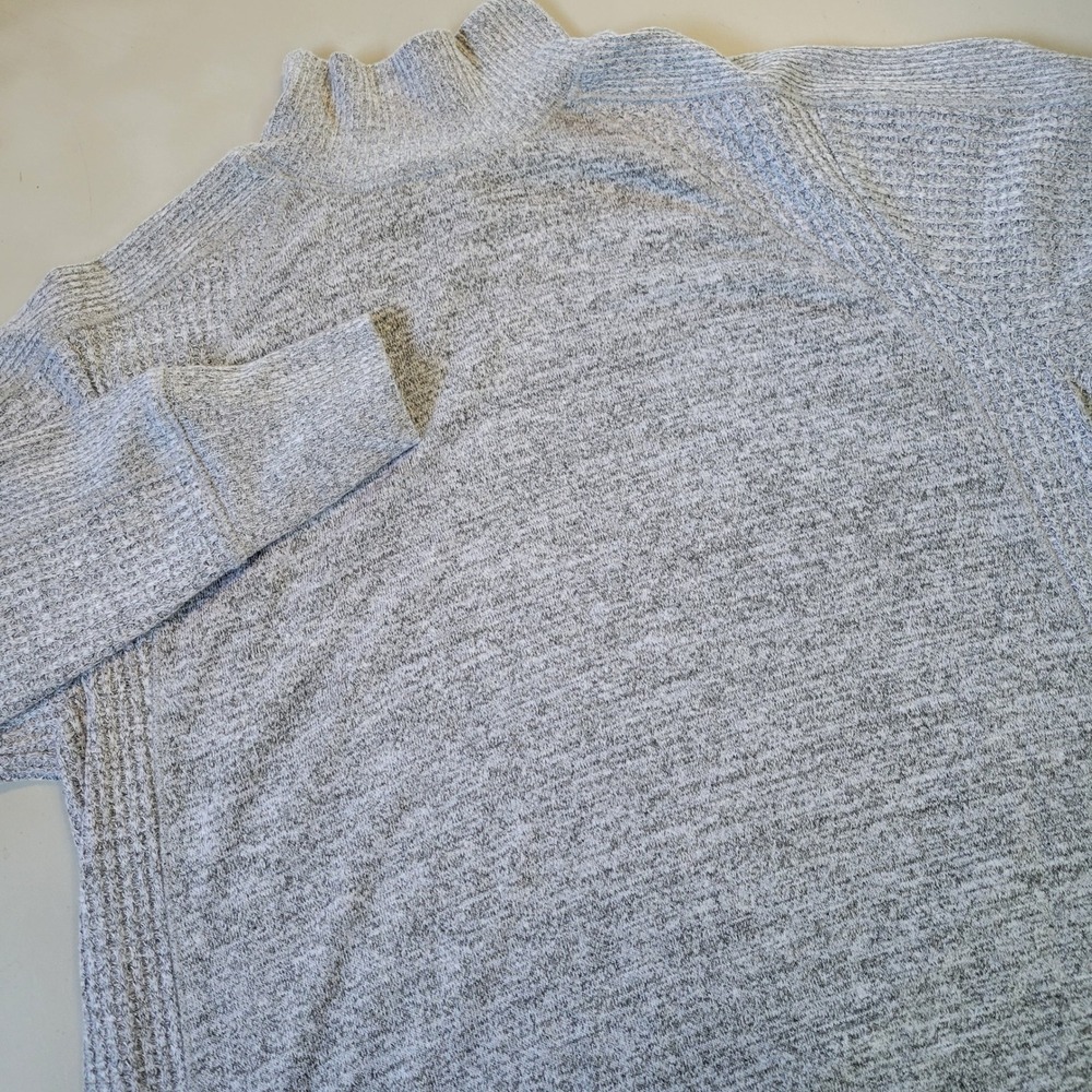 Rag &‎ Bone Womens S Small Heather Gray Mock Neck Ribbed Knit Long Sleeve Dress